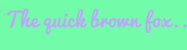 Image with Font Color BFA4FC and Background Color 72FCA9